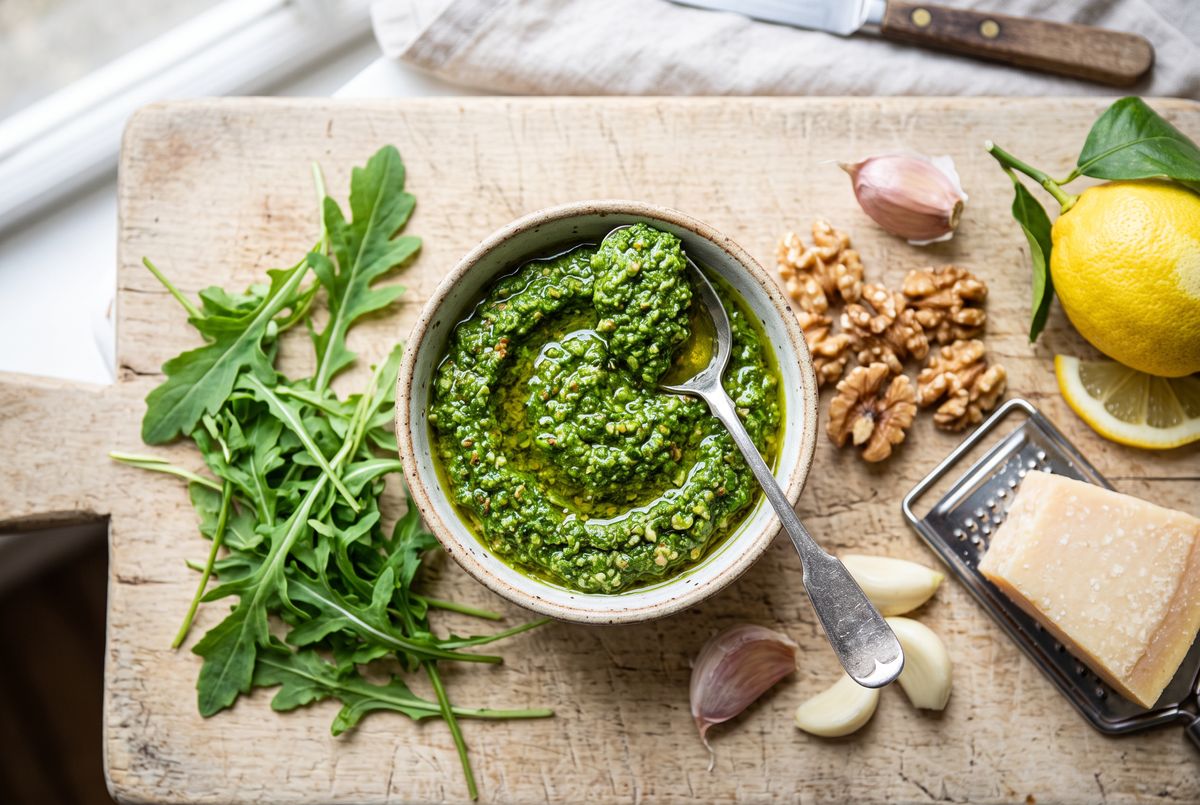 Arugula–Walnut Pesto