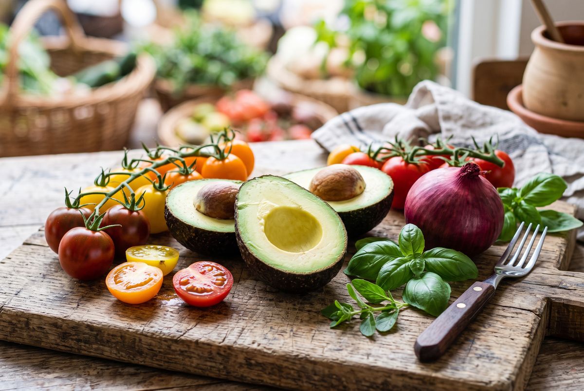 Avocado & Heirloom Tomato Potassium Salad ingredients