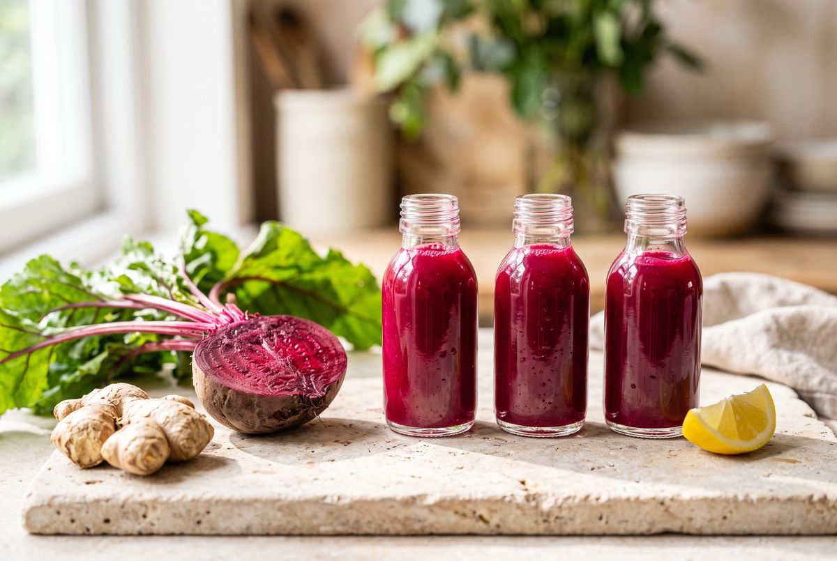 Beet–Ginger Pre-Workout Shot
