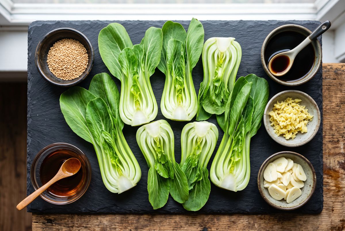 Bok Choy & Sesame Stir-Fry ingredients