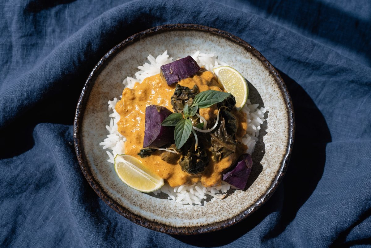 Purple Sweet Potato Thai Curry