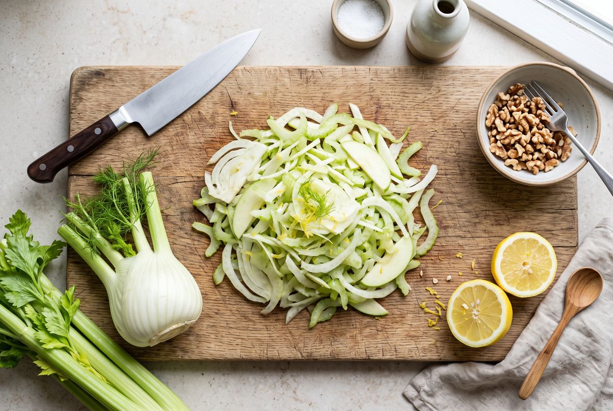 Celery, Fennel & Apple Slaw ingredients