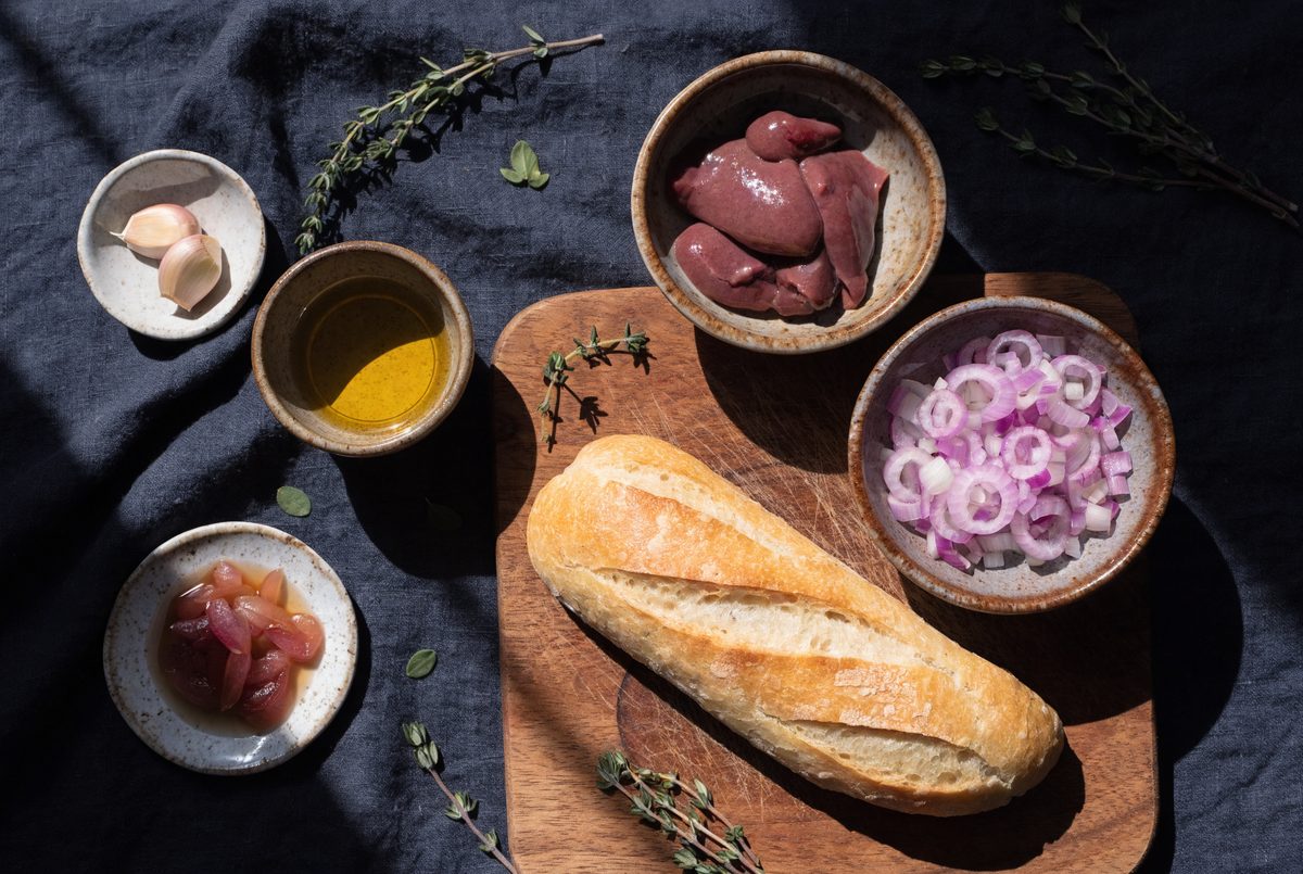 Chicken Liver Pâté Crostini ingredients