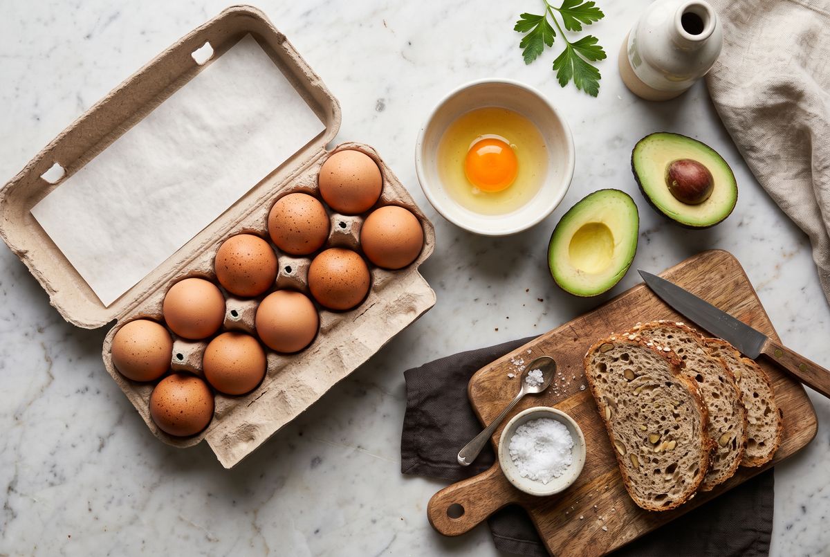Choline Egg & Avocado Toast ingredients