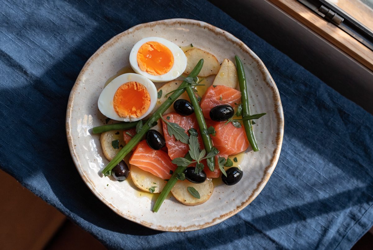 Salmon Niçoise with Jammy Eggs