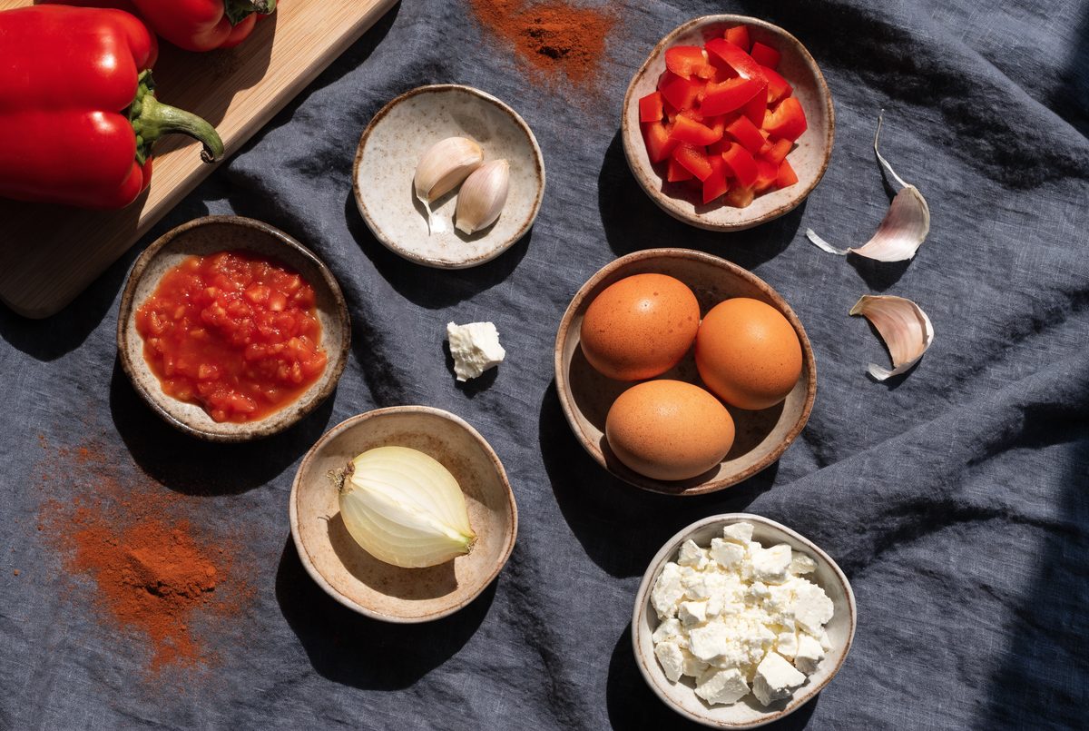 Shakshuka with Feta ingredients