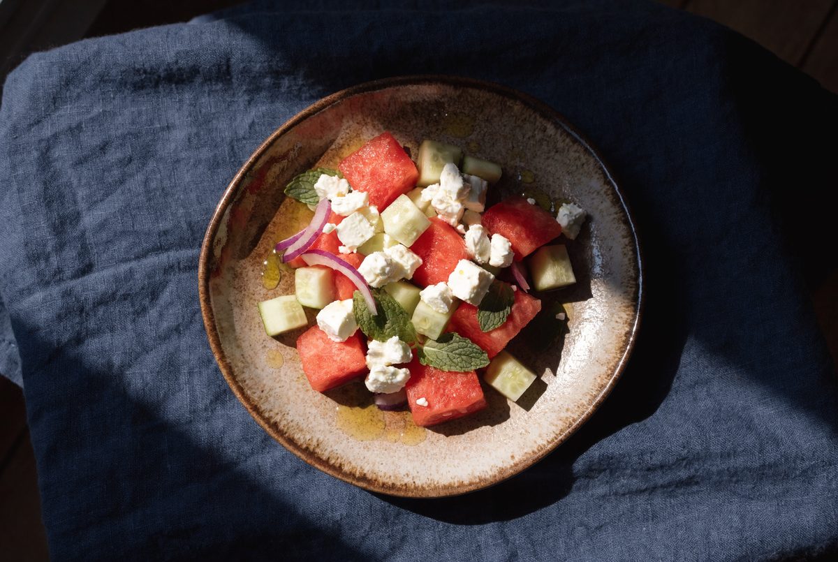 Watermelon, Feta & Mint Salad