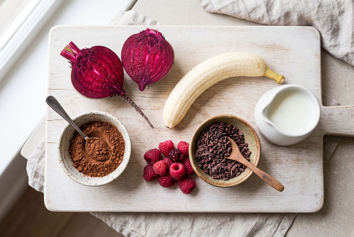 Dark Cocoa–Beet Recovery Smoothie ingredients