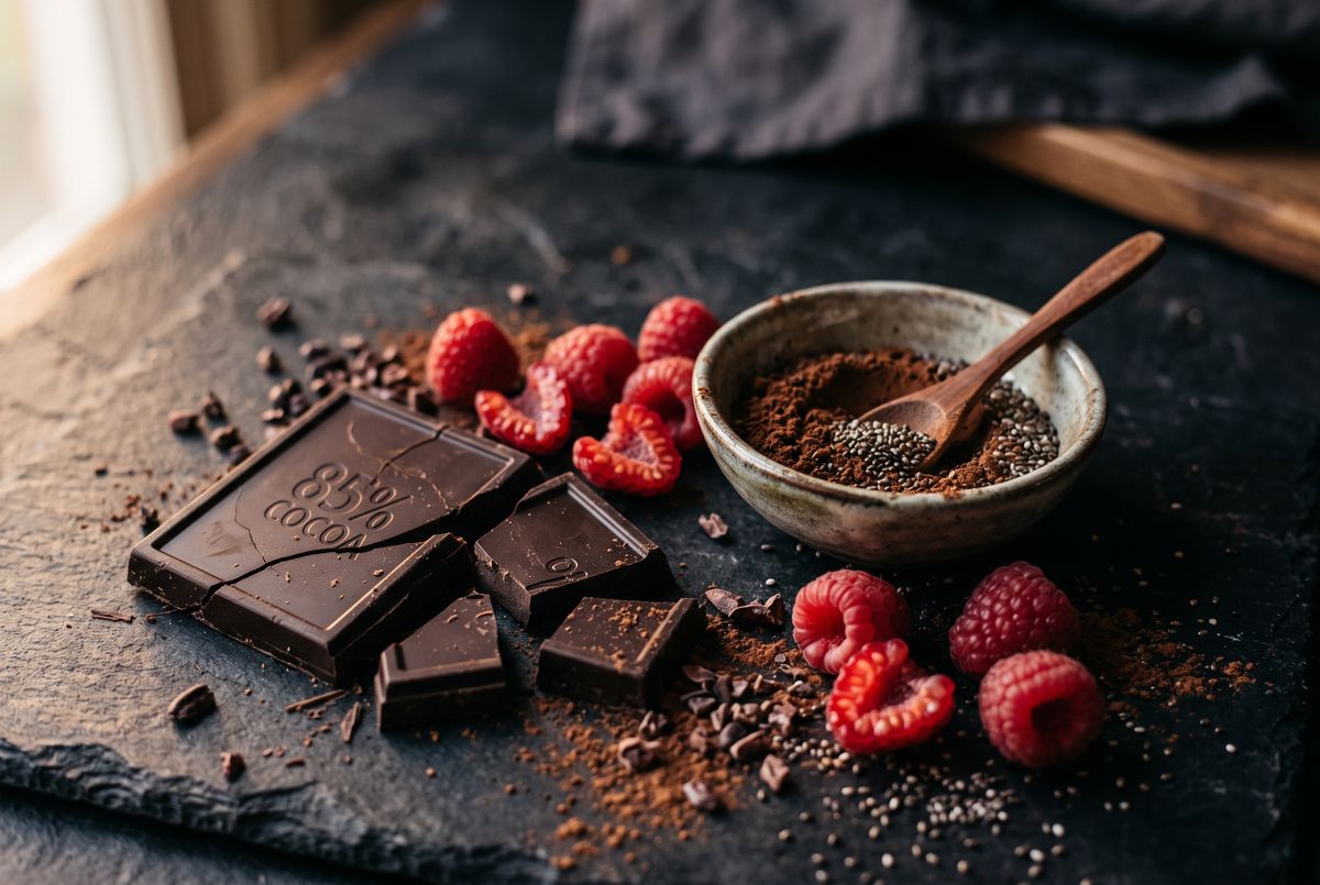 Cocoa Flavanol Chia Pudding ingredients
