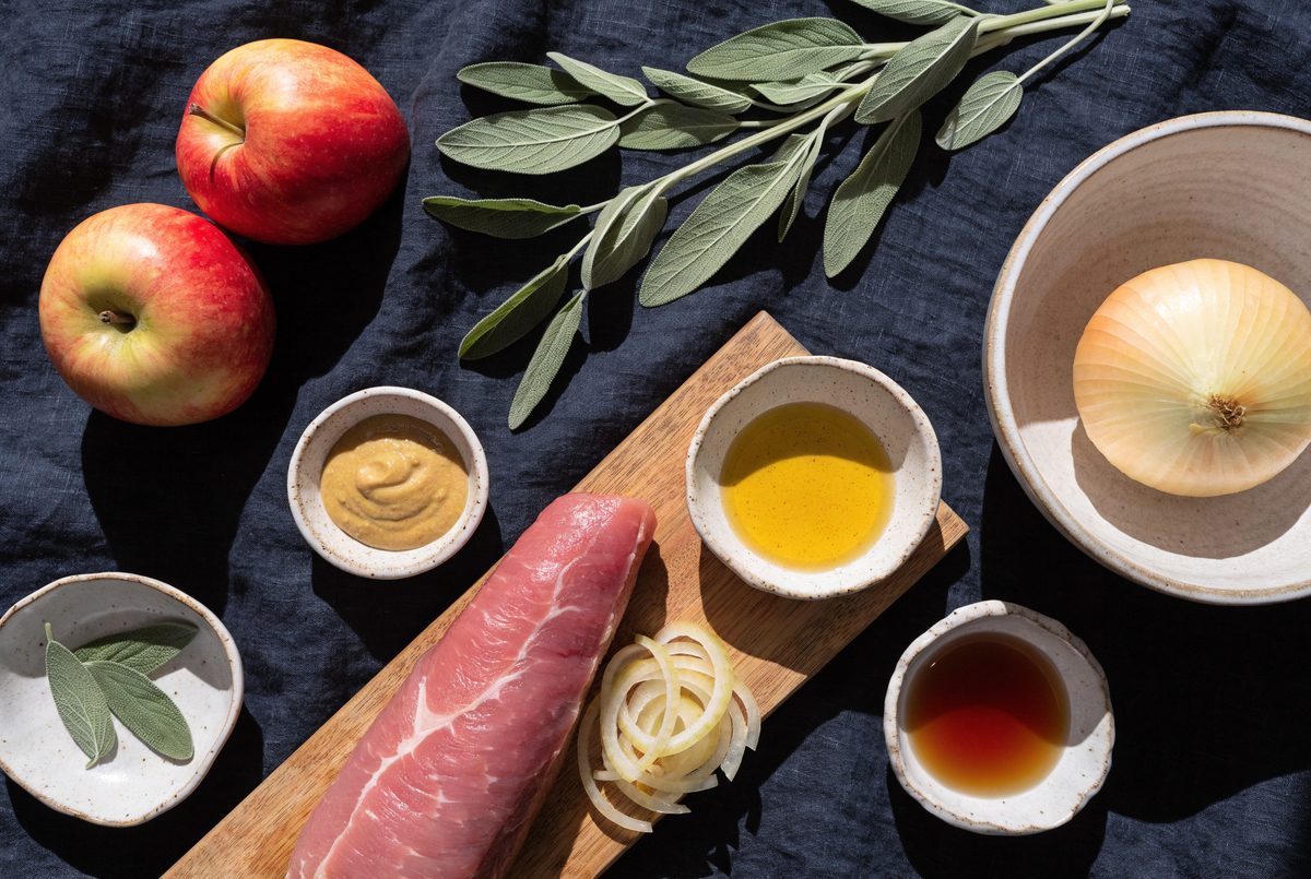 Pork Tenderloin Skillet with Apples & Sage ingredients