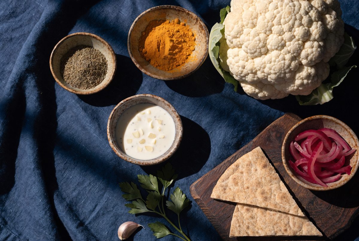 Golden Cauliflower Shawarma Plates ingredients