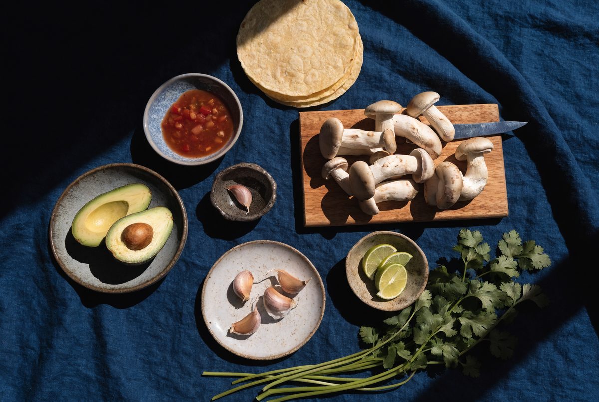 Charred Oyster Mushroom Tacos ingredients