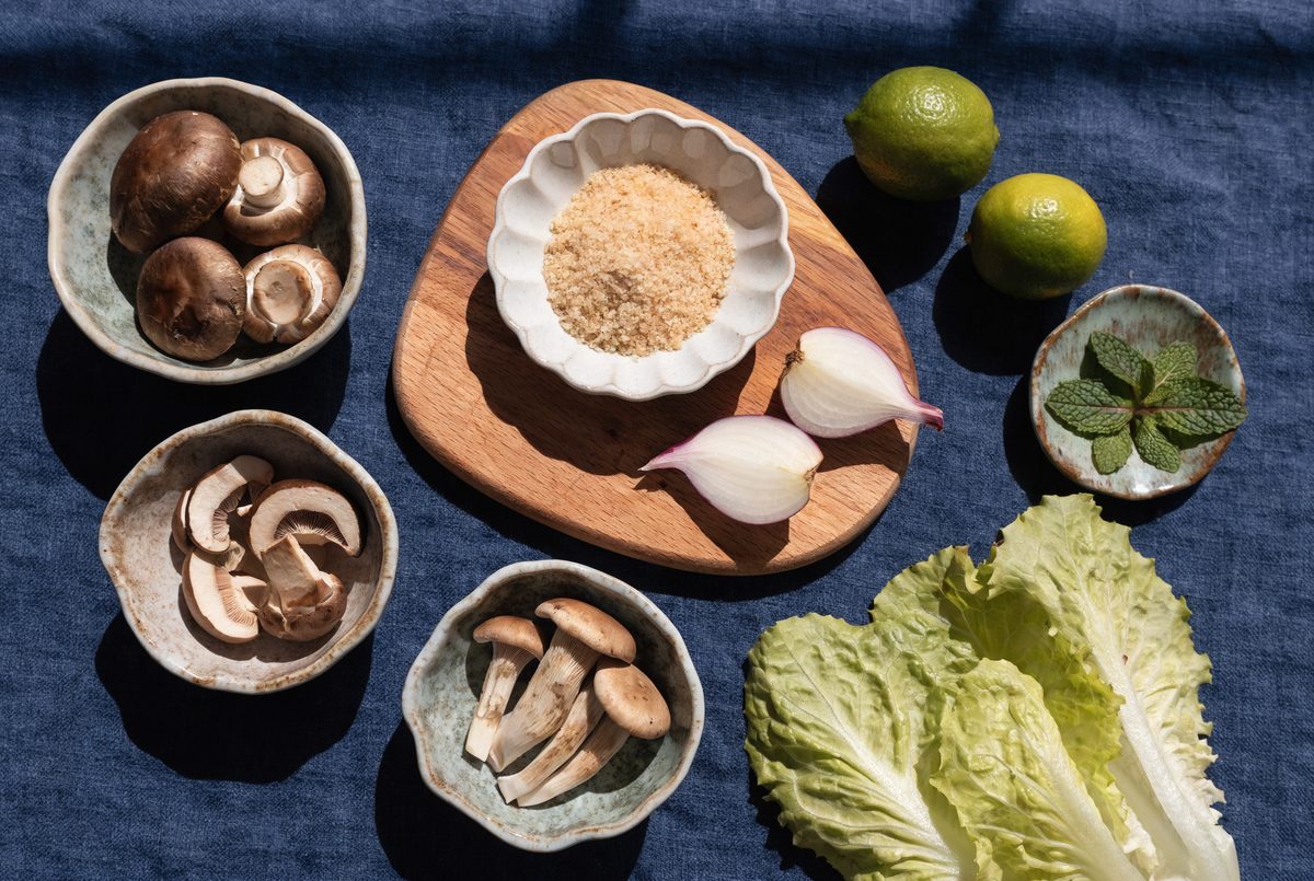 Shiitake Mushroom Larb Lettuce Cups ingredients