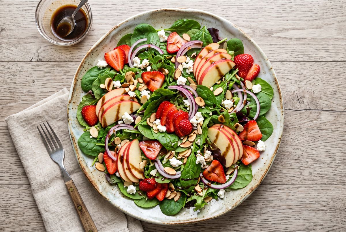 Strawberry, Apple & Red Onion Salad