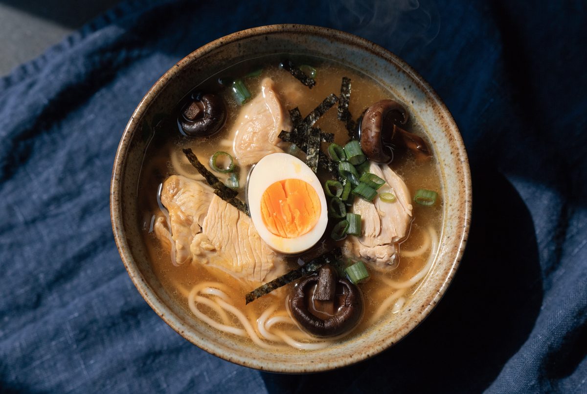 Bone Broth Chicken Ramen with Shiitake