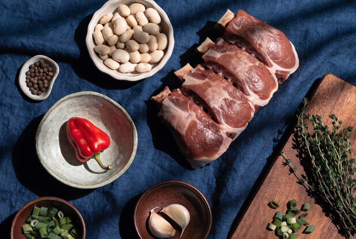 Jamaican Oxtail & Butter Bean Stew ingredients