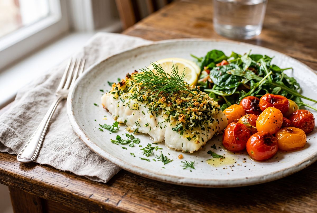 Herb-Crusted Cod, No Added Salt
