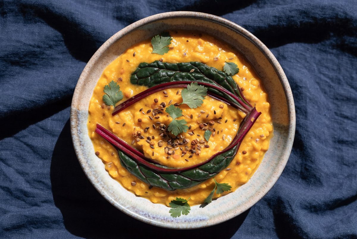 Swiss Chard & Red Lentil Dal