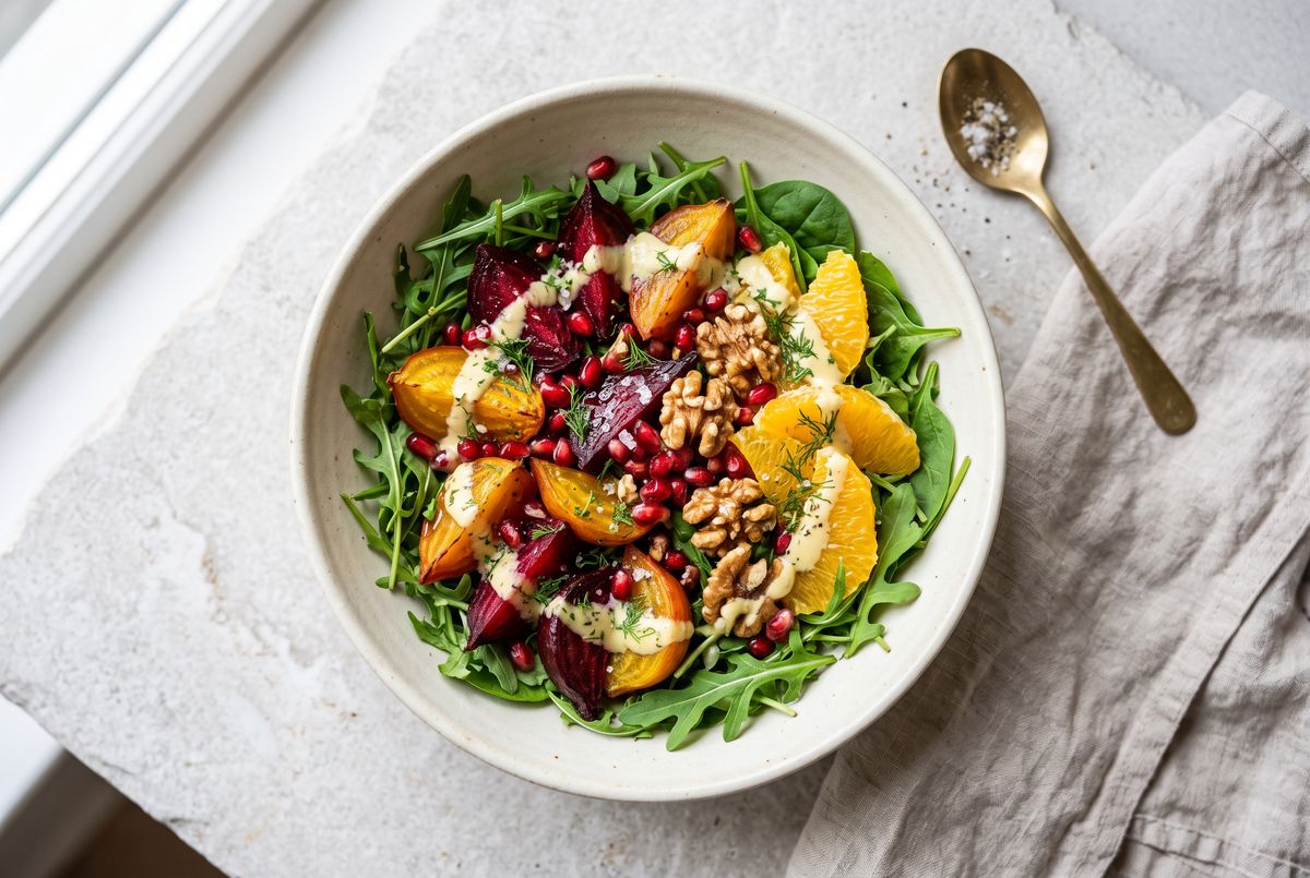 The Nitric-Oxide Power Bowl: Roasted Beets, Arugula & Pomegranate