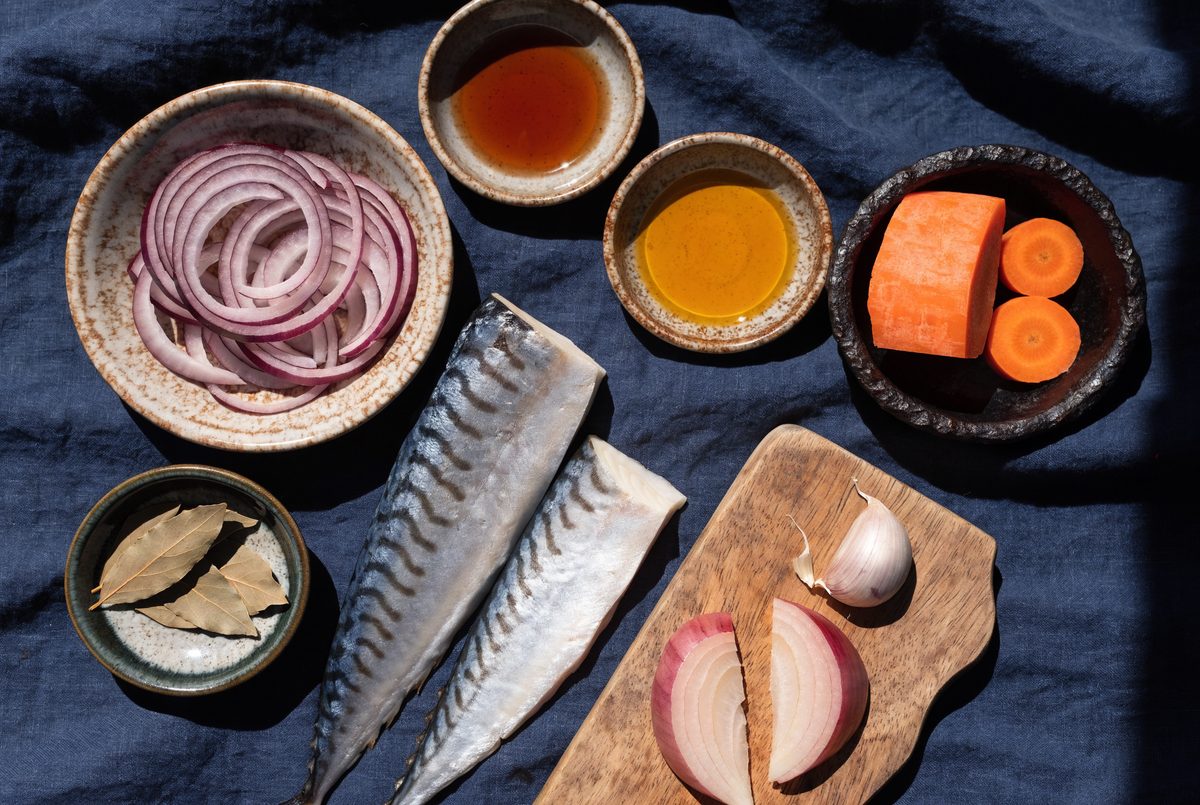 Mackerel Escabeche with Sweet Onions ingredients