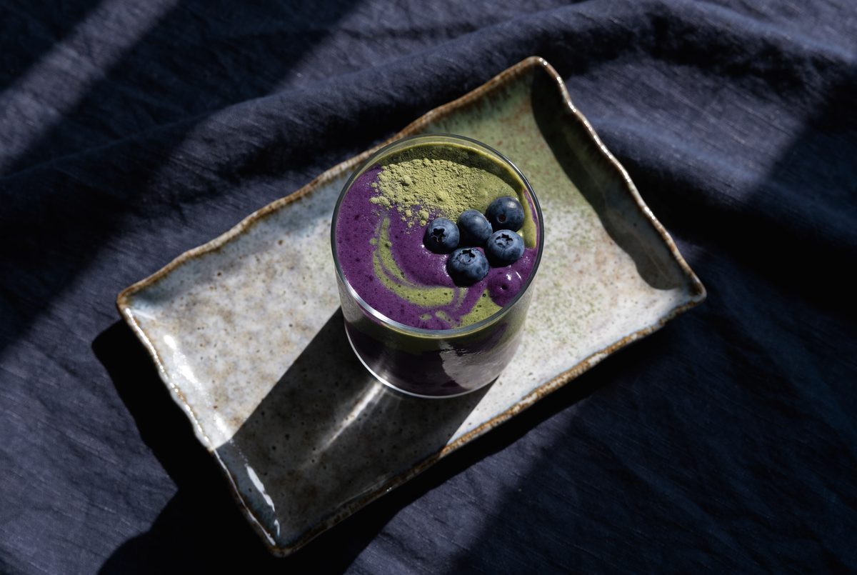 Matcha–Blueberry Polyphenol Smoothie