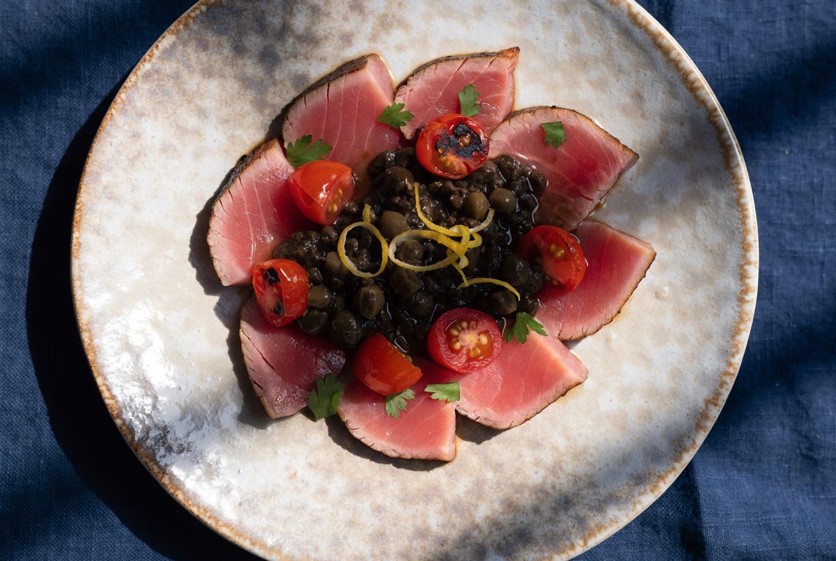 Seared Tuna with Olive Tapenade