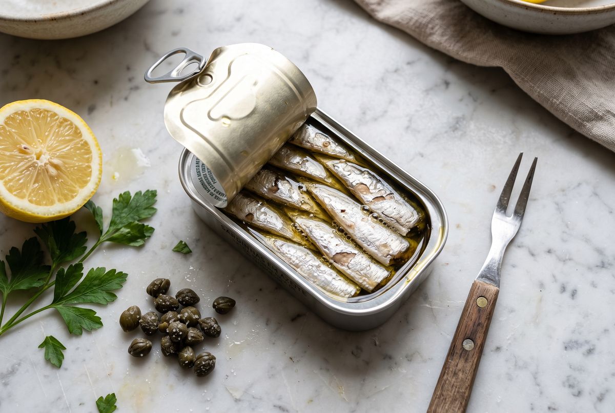 Sardine Toast with Lemon & Parsley ingredients