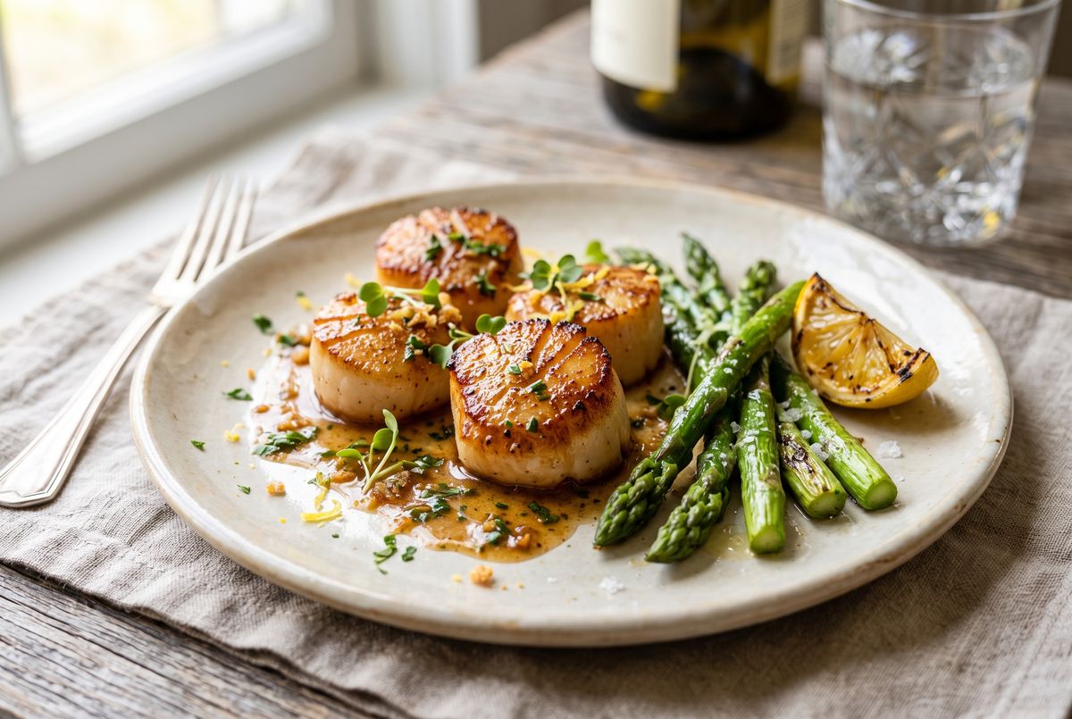 Taurine-Rich Seared Scallops