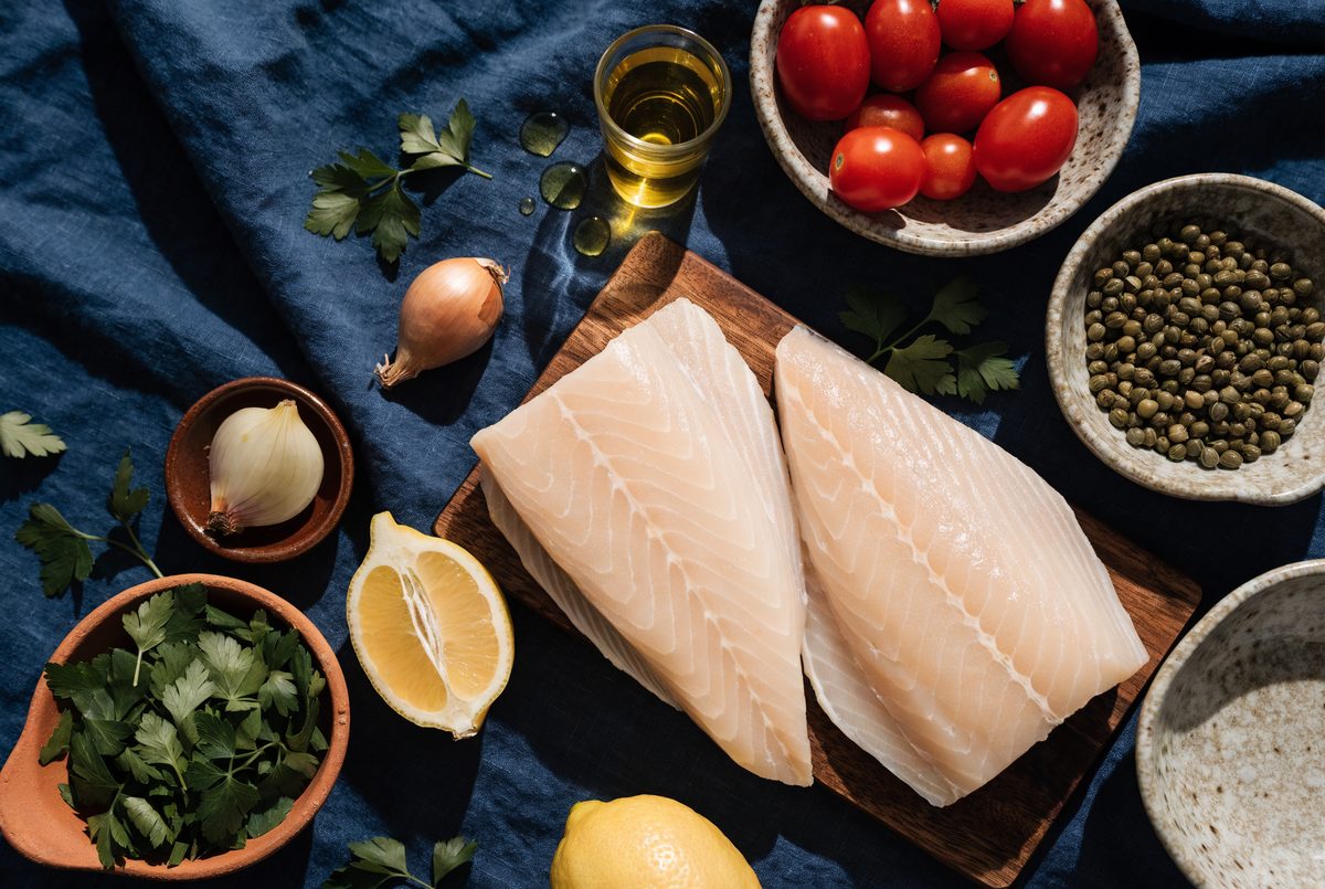 Caper & Herb Baked Halibut ingredients