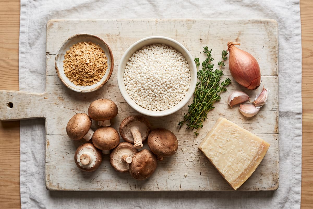 Spermidine Risotto: Mushroom & Toasted Wheat Germ ingredients