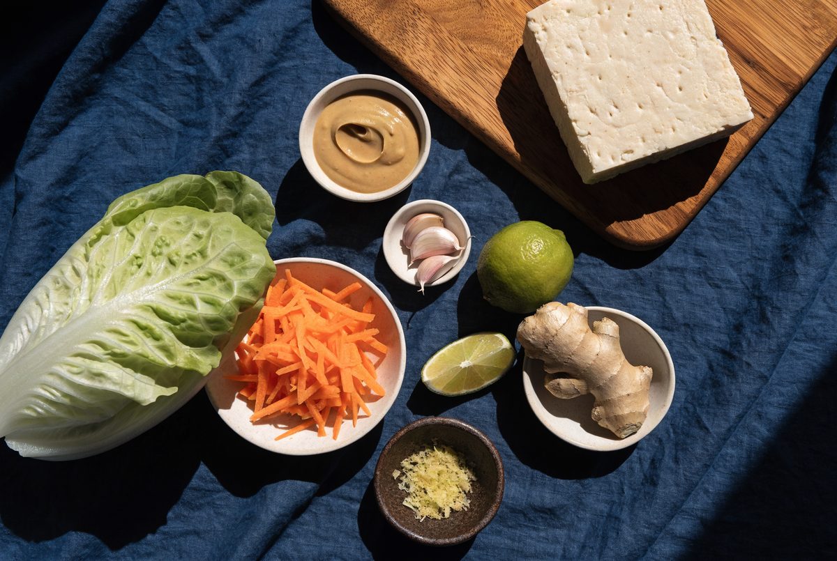 Tempeh Satay Lettuce Wraps ingredients