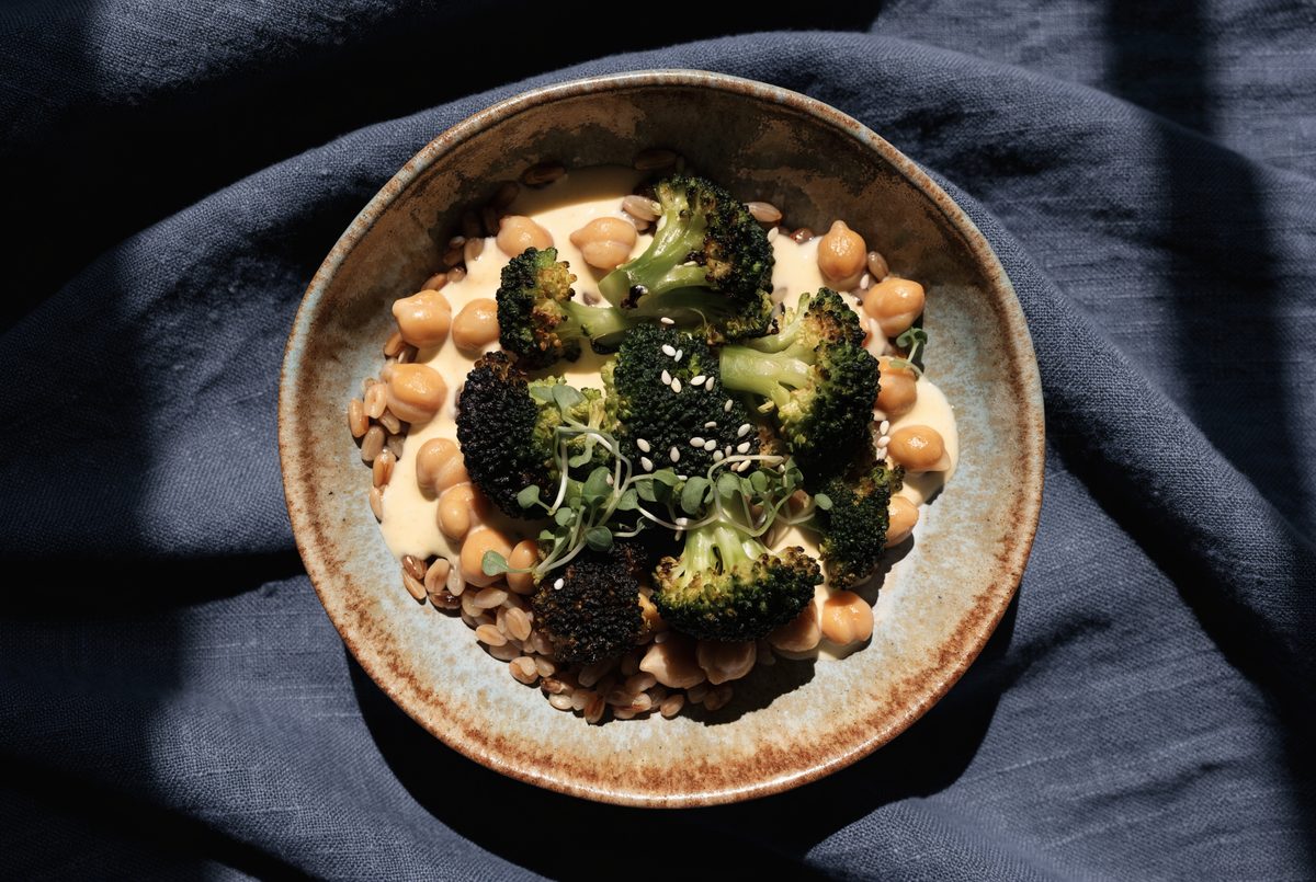 Charred Broccoli & Tahini Grain Bowl