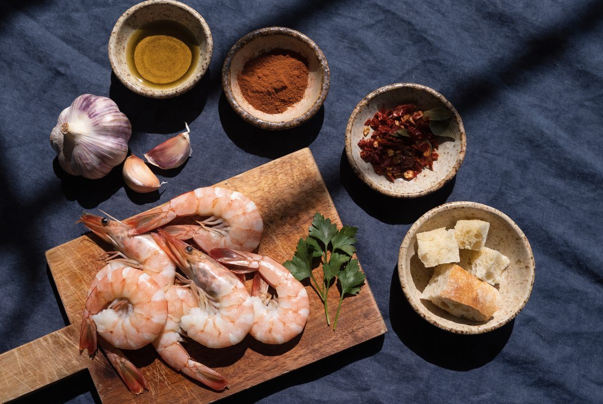 Gambas al Ajillo: Garlic Chili Shrimp ingredients
