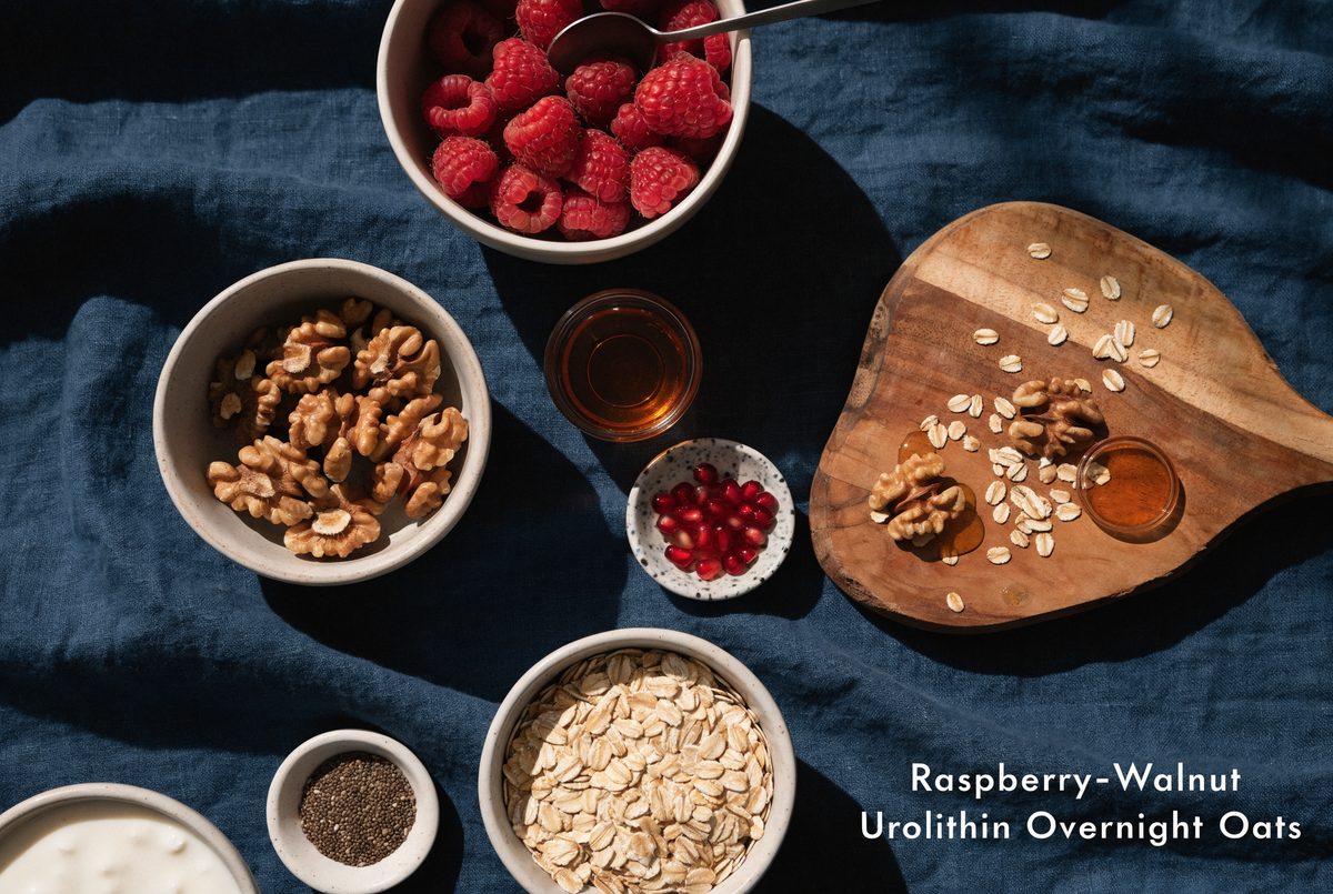 Raspberry–Walnut Urolithin Overnight Oats ingredients